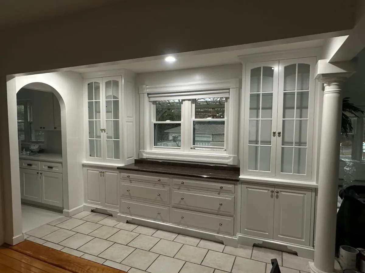 Cabinets before painting — Main St, Lynnfield MA