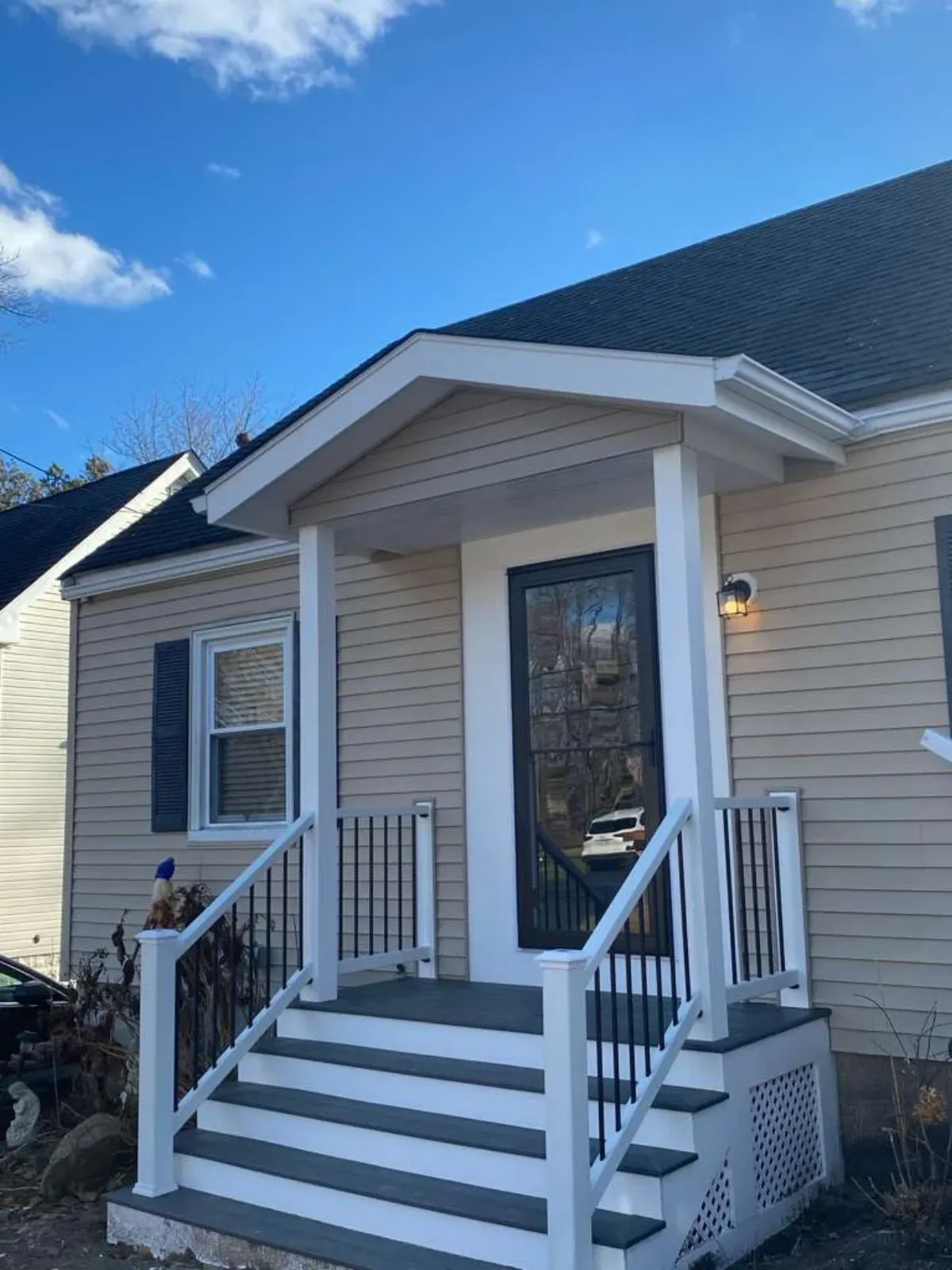 Deck before renovation — Lowell St, Wakefield MA