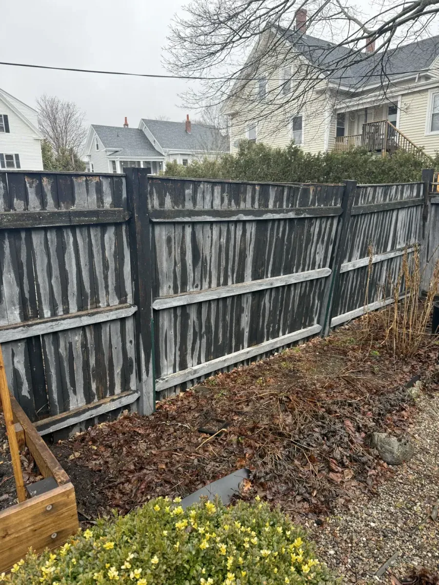 Fence after replacement — Wallis St, Beverly MA