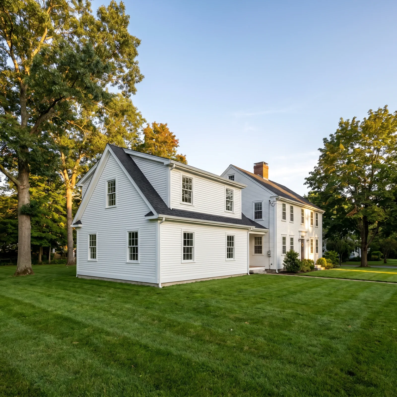 Home addition completed — New England colonial, North Shore MA